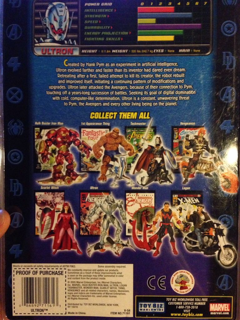 Toybiz Marvel Legends Legendary Rider Series Ultron - Toy Biz (Legends Series) action figure collectible [Barcode 086892711613] - Main Image 2