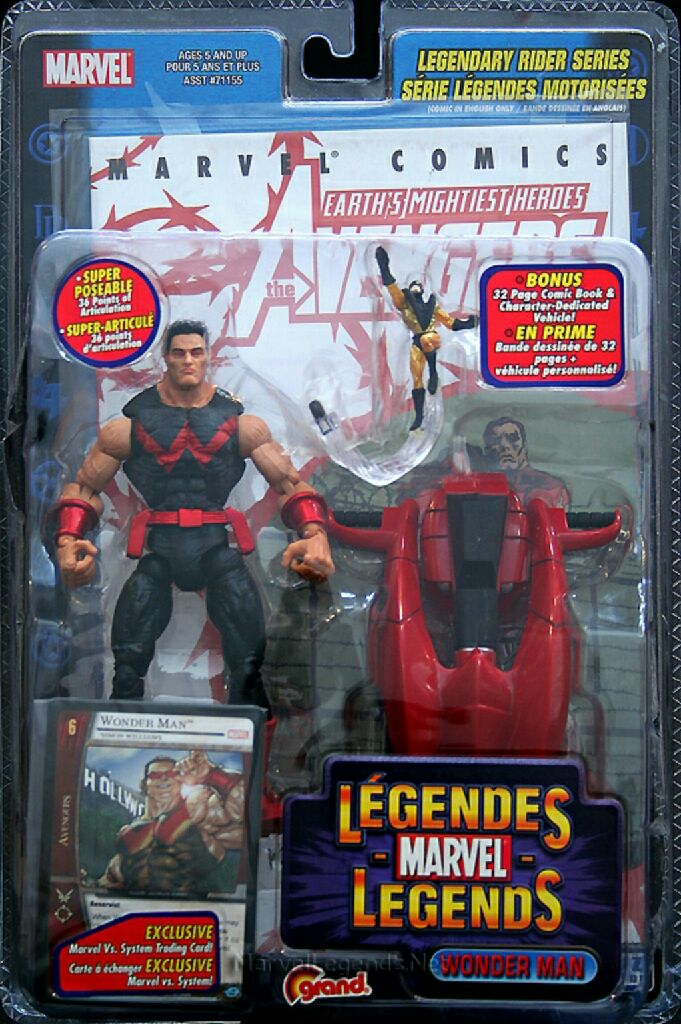 Wonder Man - Toy Biz (Marvel Legends - Toy Biz) action figure collectible [Barcode 086892711620] - Main Image 2