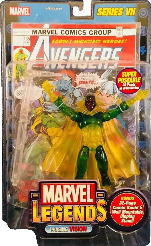Toybiz Marvel Legends Series VII Vision Phasing Variant  - Toy Biz (Marvel Legend Series VII) action figure collectible [Barcode 086892713020] - Main Image 3