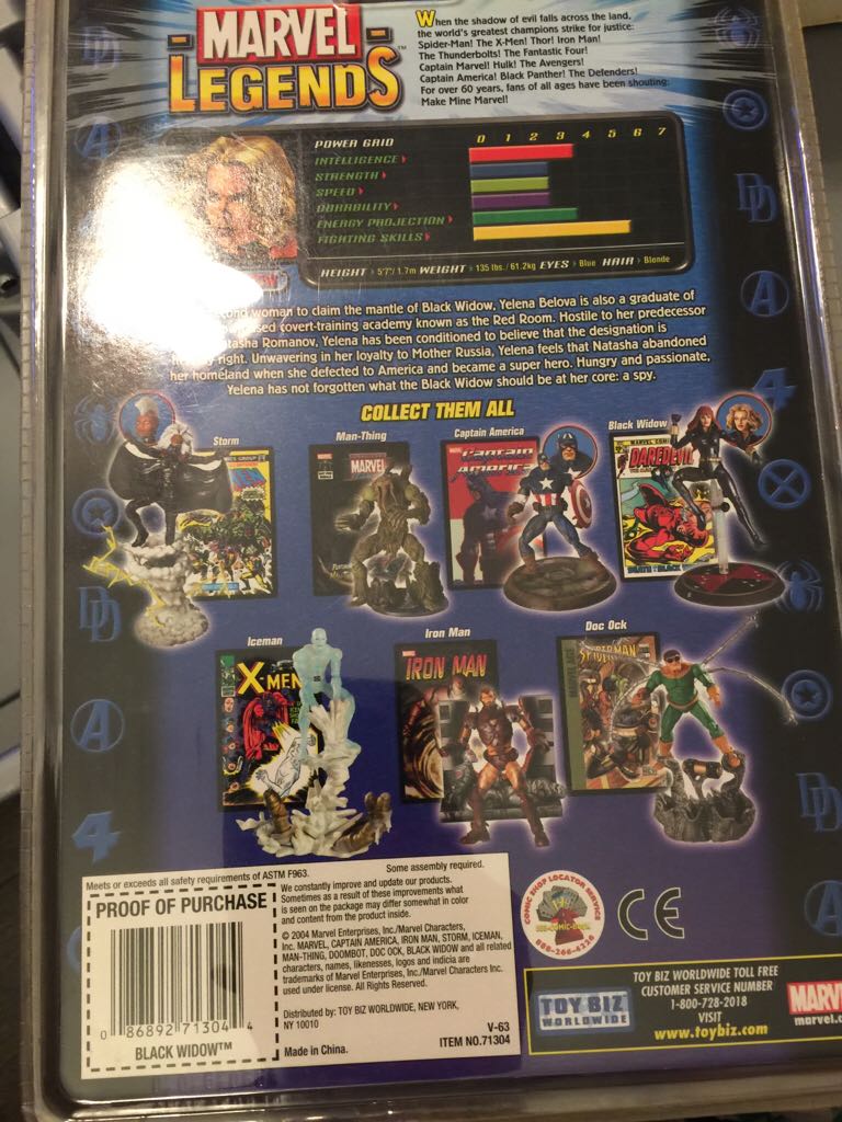 Toybiz Marvel Legends Series VIII Black Widow Yelena Belova Blonde Variant  - Toybiz (ToyBiz Marvel Legends) action figure collectible [Barcode 086892713044] - Main Image 2