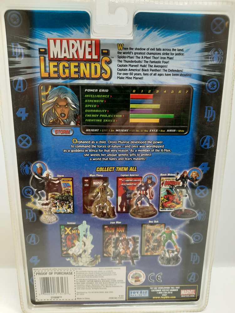 Toybiz Marvel Legends Series VIII Storm Mohawk (Variant) - Toybiz (Marvel: Legends: 6”) action figure collectible [Barcode 086892713136] - Main Image 2