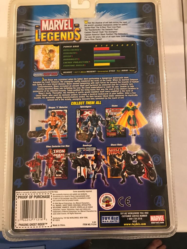 Toybiz Marvel Legends Series VII Phasing Ghost Rider Variant  - Toy Biz (Marvel Legends) action figure collectible [Barcode 086892713143] - Main Image 2