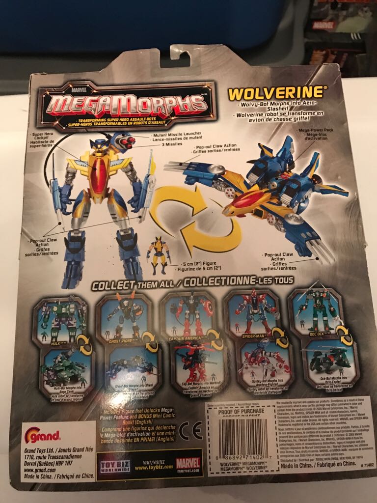 Marvel Megamorphs - Wolverine  action figure collectible [Barcode 086892714027] - Main Image 2
