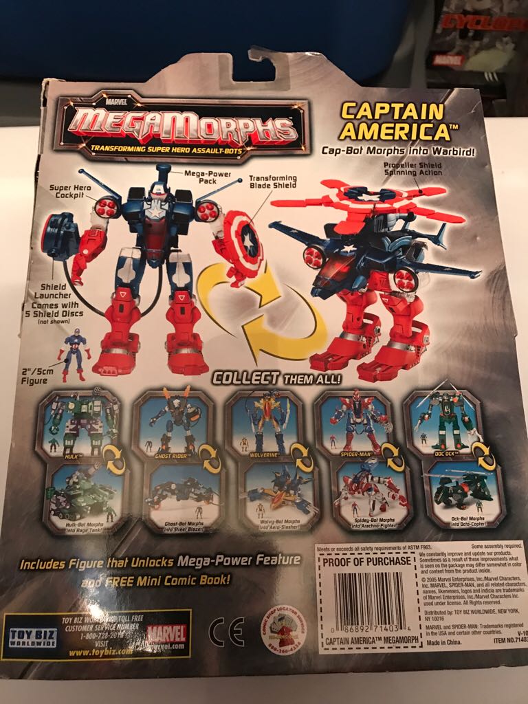 Marvel Megamorphs - Captain America  action figure collectible [Barcode 086892714034] - Main Image 2