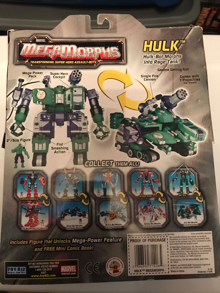 Marvel Megamorphs - Hulk  action figure collectible [Barcode 086892714065] - Main Image 2