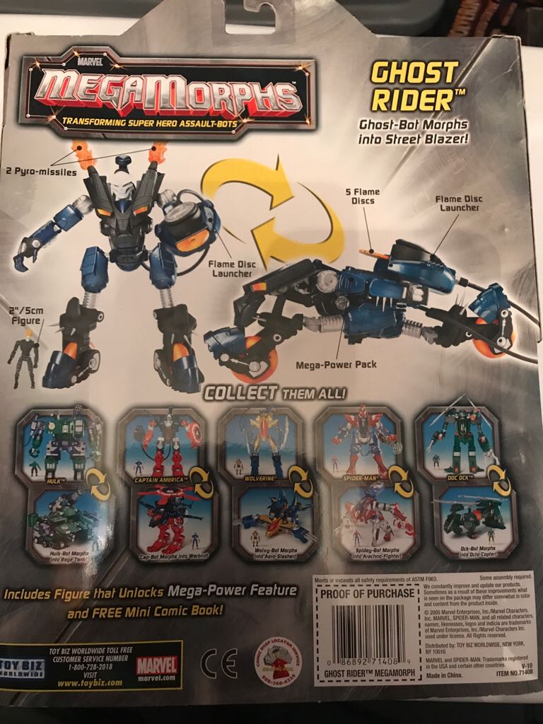 Marvel Megamorphs - Ghost Rider  action figure collectible [Barcode 086892714089] - Main Image 2