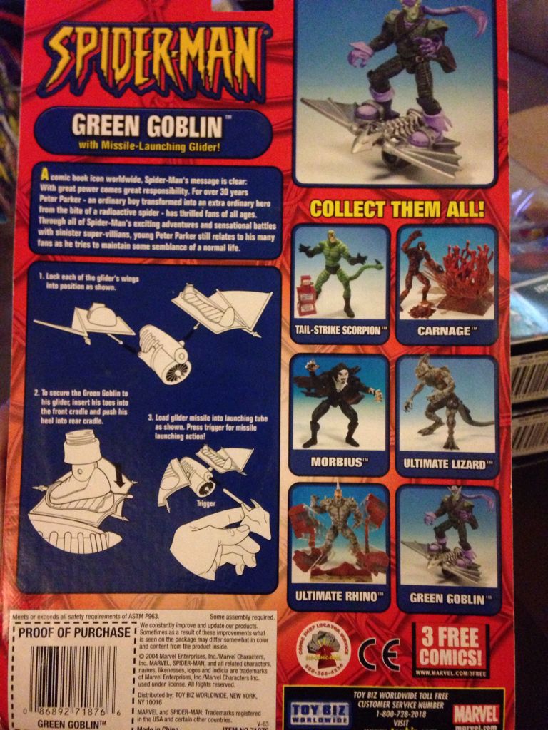 Toybiz Spider-man Classics Green Goblin - Toy Biz (Spider-Man) action figure collectible [Barcode 086892718766] - Main Image 2
