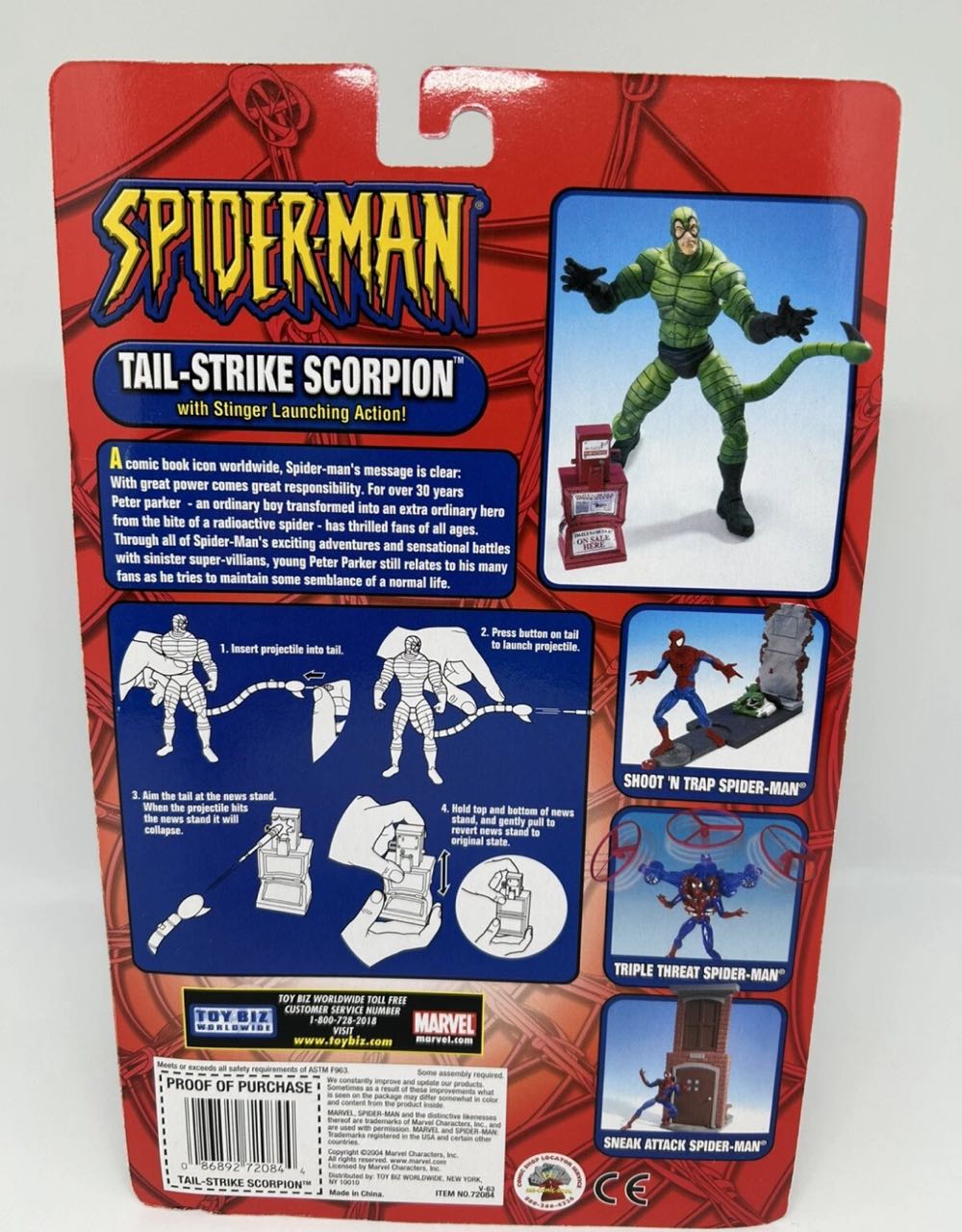 Spider-Man: Tail-Strike Scorpion - Toybiz (Spider-Man) action figure collectible [Barcode 086892720844] - Main Image 3