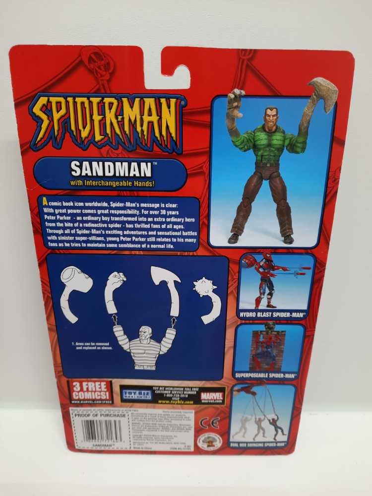 Marvel Legends Toybiz Sandman - Toybiz (Classic Spiderman) action figure collectible [Barcode 086892721643] - Main Image 2
