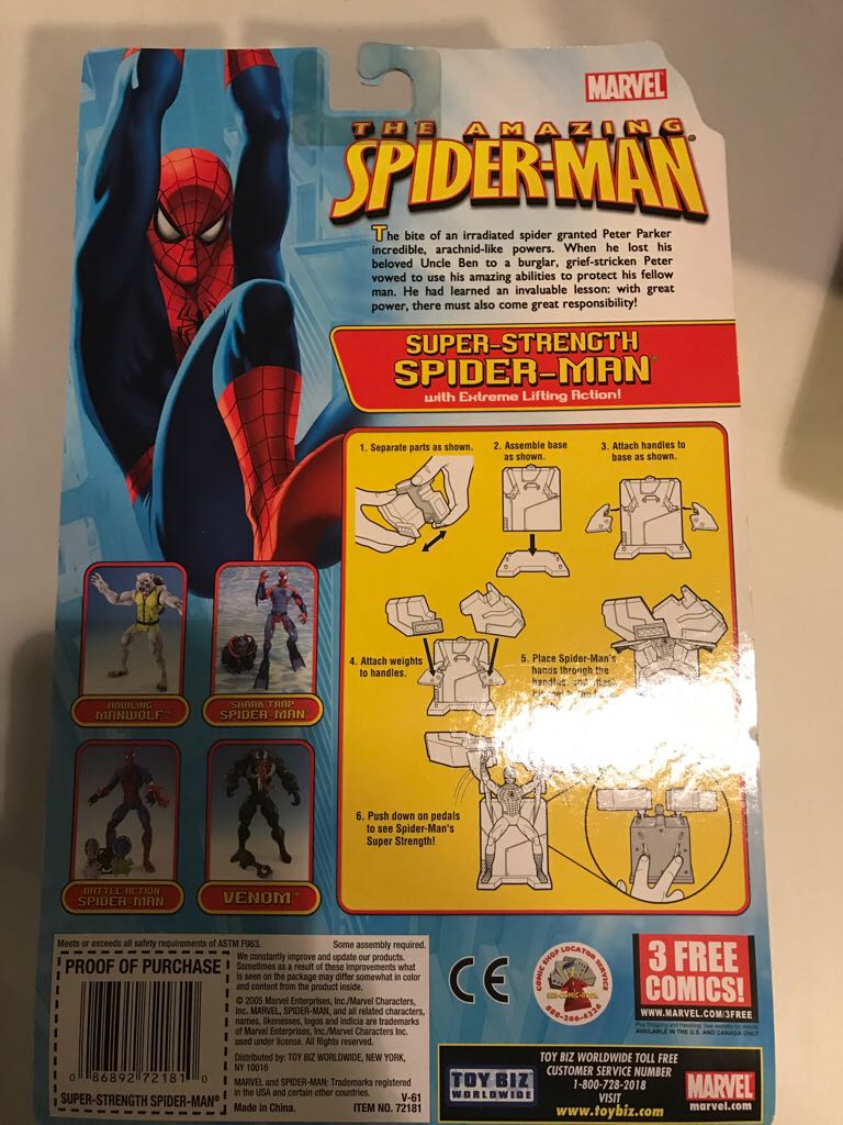 The Amazing Spiderman - Super Stretch Spiderman - Toybiz action figure collectible [Barcode 086892721810] - Main Image 2