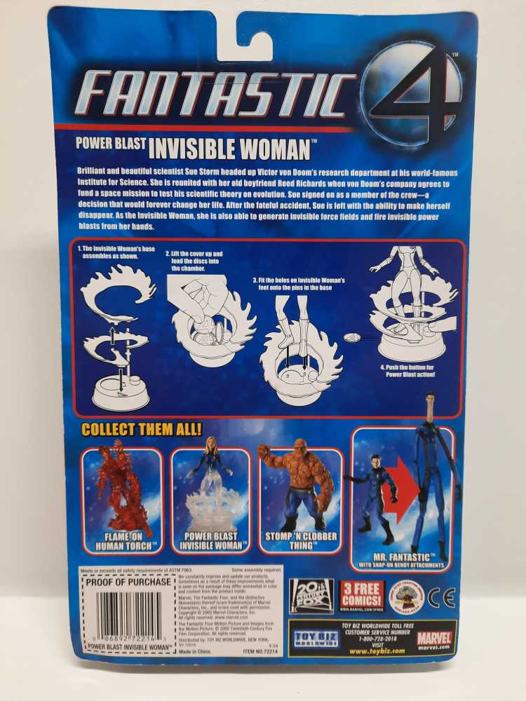 Fantastic Four: Invisible Woman (Power Blast) - Toybiz (Fantastic Four) action figure collectible [Barcode 086892722145] - Main Image 2