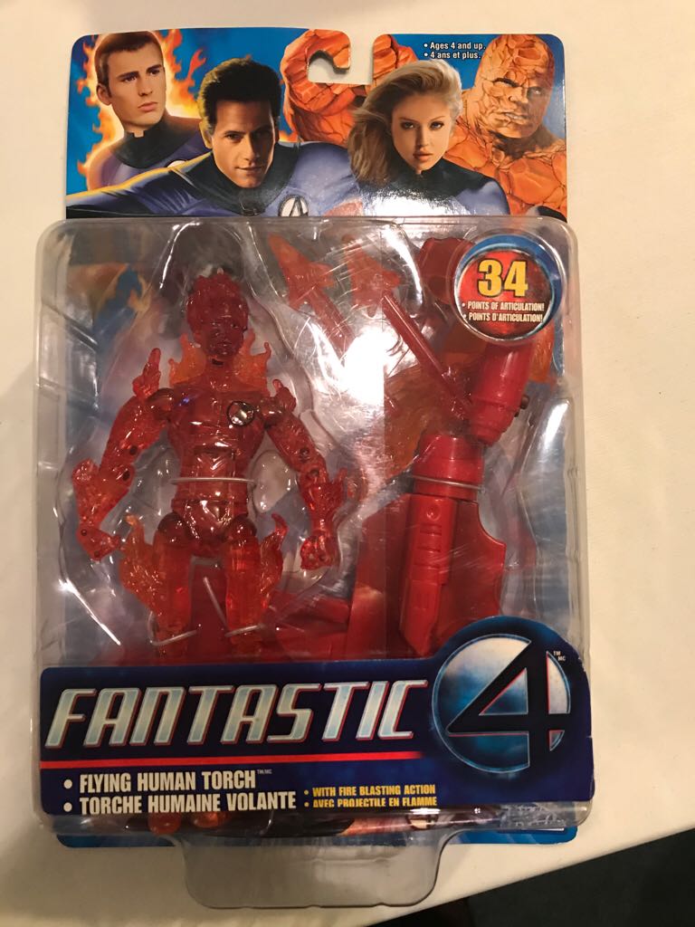 Fantastic Four Flying Human Torch  action figure collectible [Barcode 086892722176] - Main Image 1