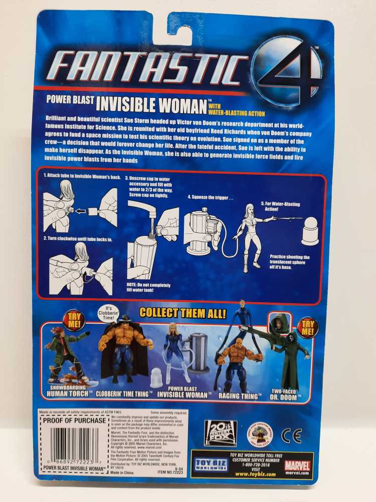 Fantastic Four Invisible Woman Power Blast With Water Blast  (Fantastic Four Movie) action figure collectible [Barcode 086892722237] - Main Image 2