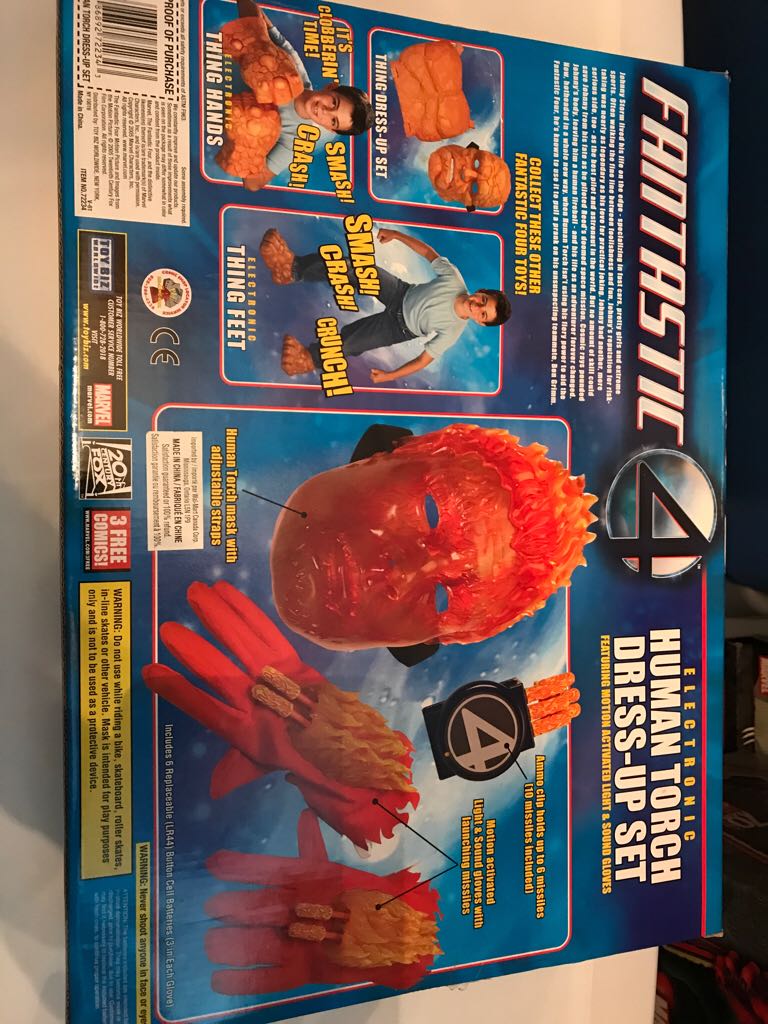 Fantastic Four Human Torch Dress Up Set  action figure collectible [Barcode 086892722343] - Main Image 2
