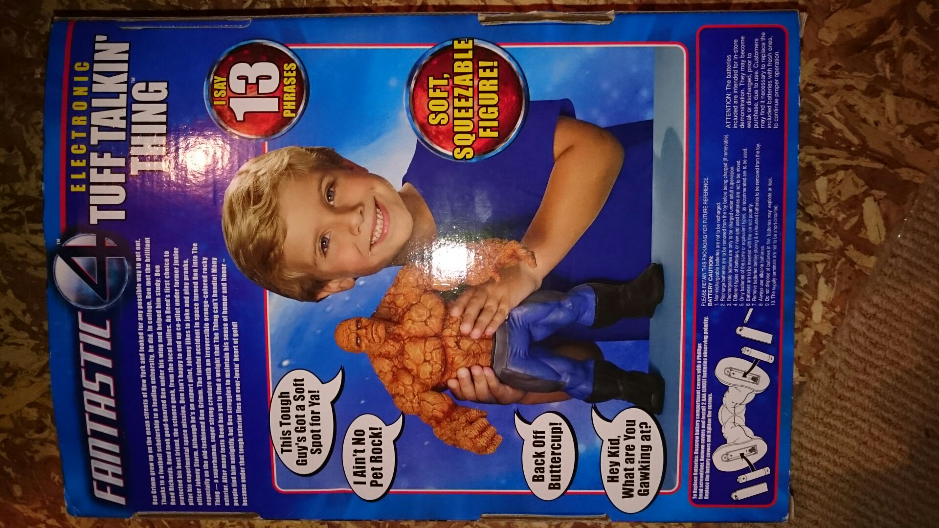 Electronic Tuff Talking Thing - Toy Biz (Fantastic Four) action figure collectible [Barcode 086892722657] - Main Image 2