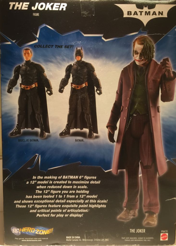 Batman The Dark Knight 12” The Joker Heath Ledger - Mattel (Batman The Dark Knight Movie Masters) action figure collectible [Barcode 027084785081] - Main Image 2