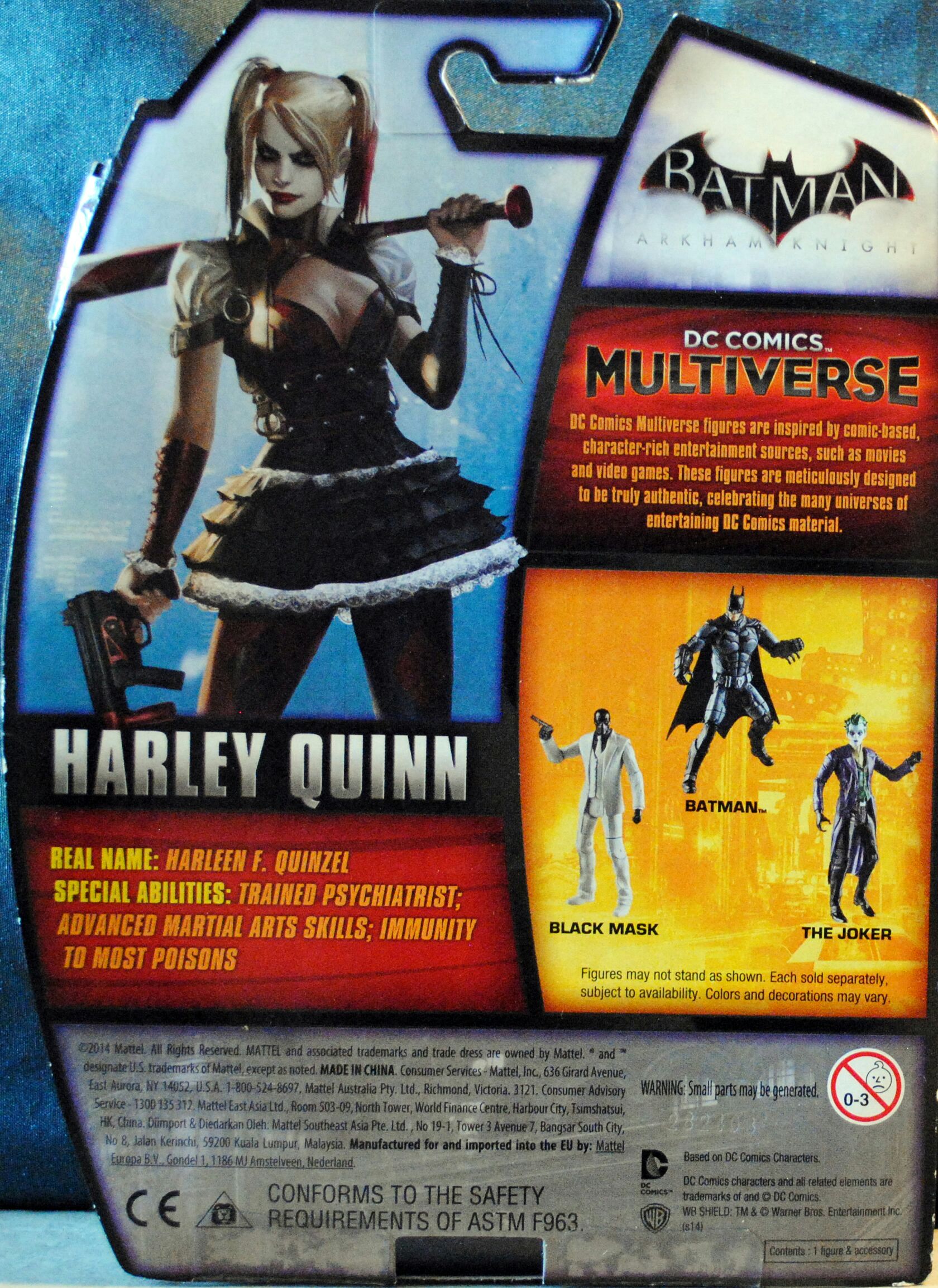 DC Comics Multiverse 4 inch Harley Quinn Arkham Knight - DC Mattel (Batman Arkham Knight) action figure collectible [Barcode 0887961050806] - Main Image 2