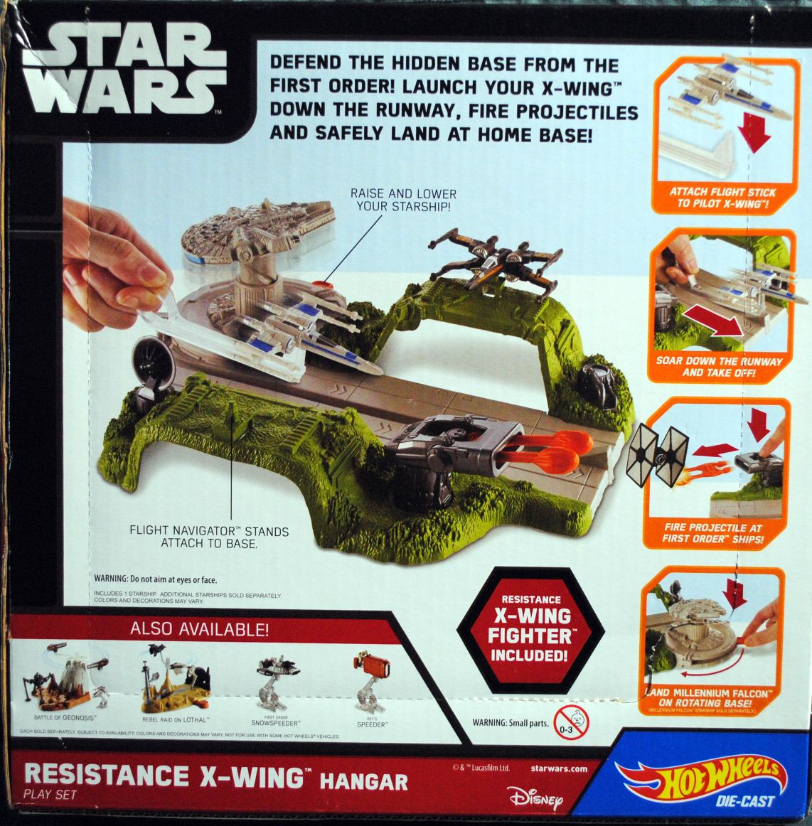 Hot Wheels Star Wars Playset Resistance X-Wing Hangar - Hot Wheels from Mattel (Star Wars Hot Wheels) action figure collectible [Barcode 0887961069631] - Main Image 2