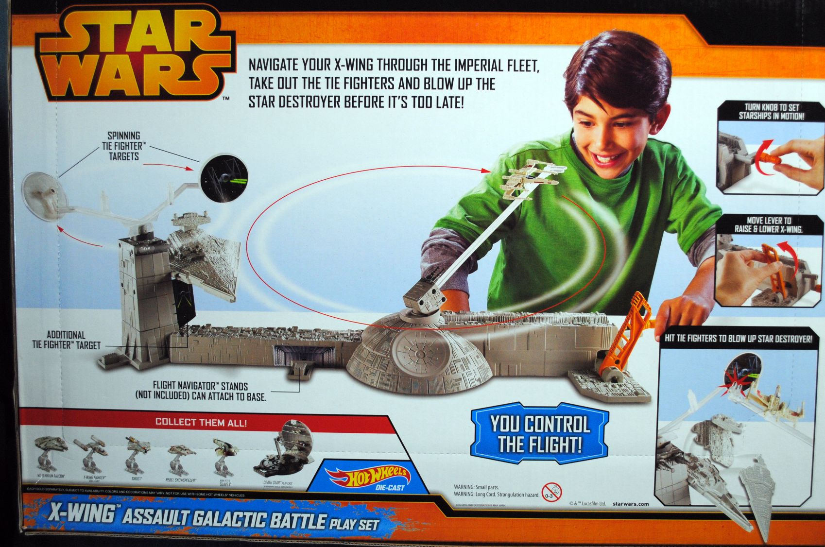 Hot Wheels Star Wars Playset X-wing Assault Galactic Battle - Hot Wheels from Mattel (Star Wars Hot Wheels) action figure collectible [Barcode 0887961069655] - Main Image 2