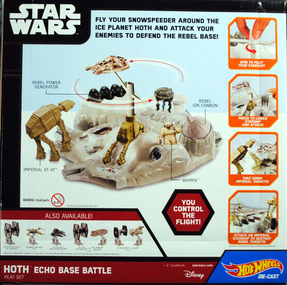 Hot Wheels Star Wars Playset Hoth Echo Base Battle ESB - Hot Wheels from Mattel (Star Wars Hot Wheels) action figure collectible [Barcode 0887961069662] - Main Image 2