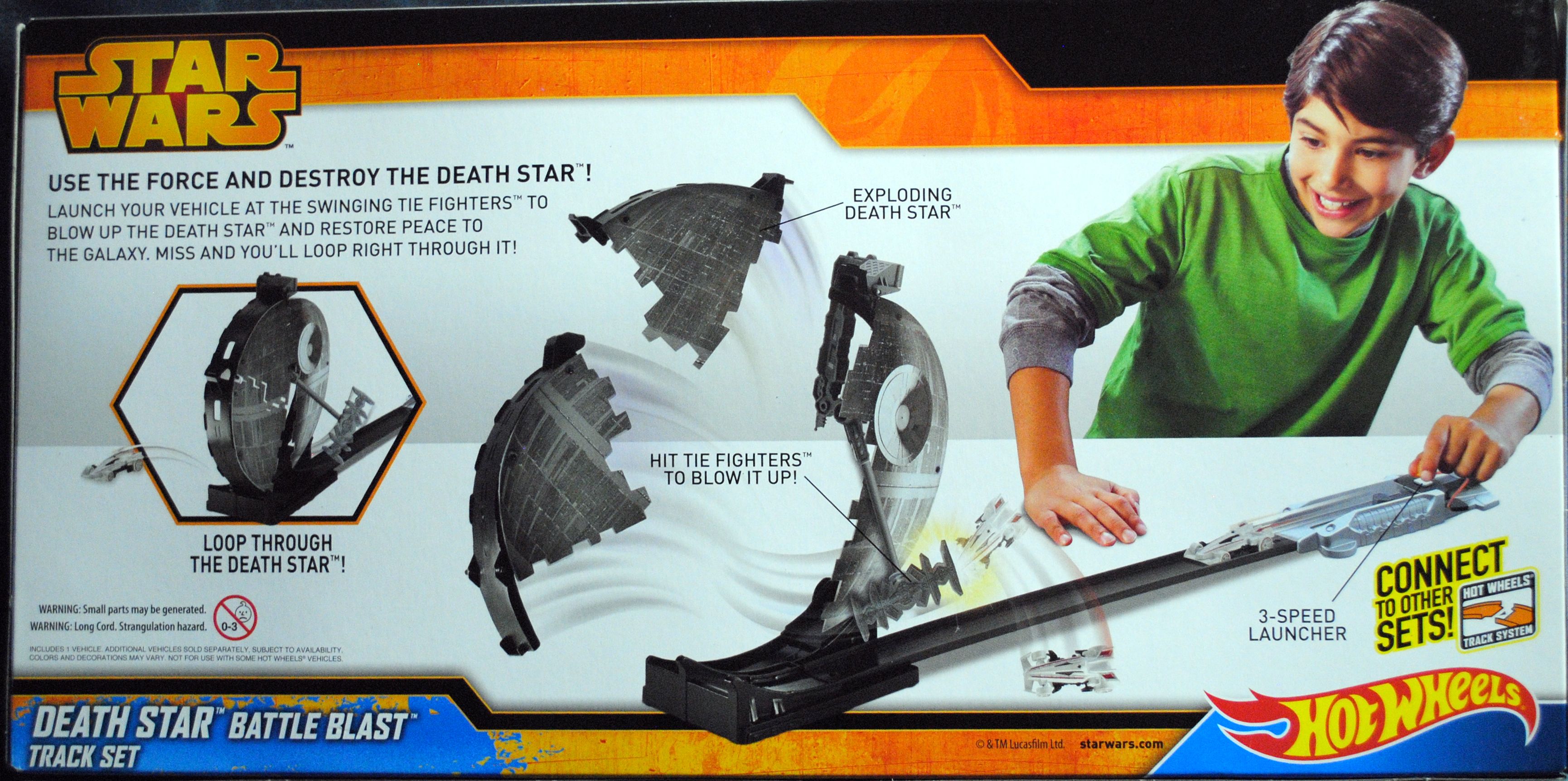 Hot Wheels Star Wars Playset Death Star Battle Blast ANH - Hot Wheels from Mattel (Star Wars Hot Wheels) action figure collectible [Barcode 0887961069785] - Main Image 2