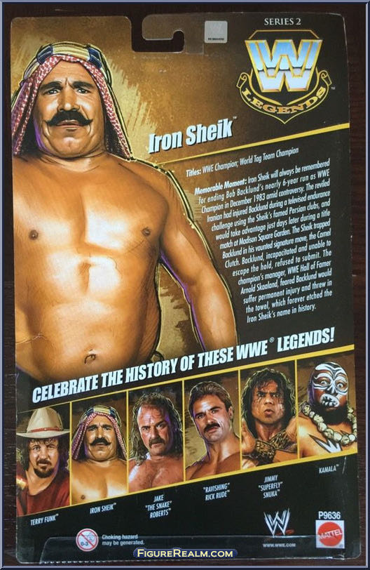 Iron Sheik - Mattel Wwe (WWE Legends Series 2) action figure collectible [Barcode 027084786644] - Main Image 2