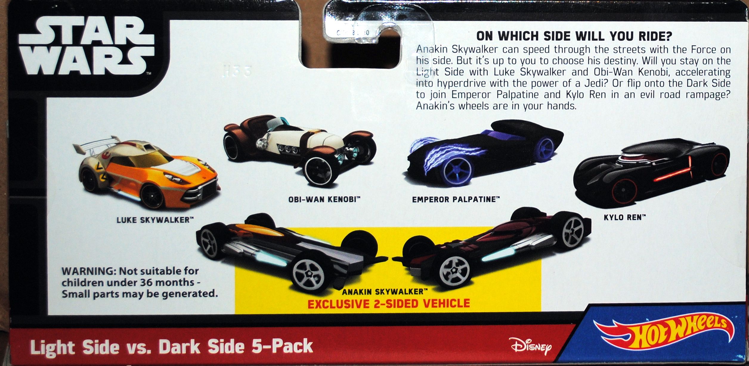 Hot Wheels Star Wars Light Side Vs. Dark Side TFA - Hot Wheels from Mattel (Star Wars Hot Wheels) action figure collectible [Barcode 0887961116915] - Main Image 2