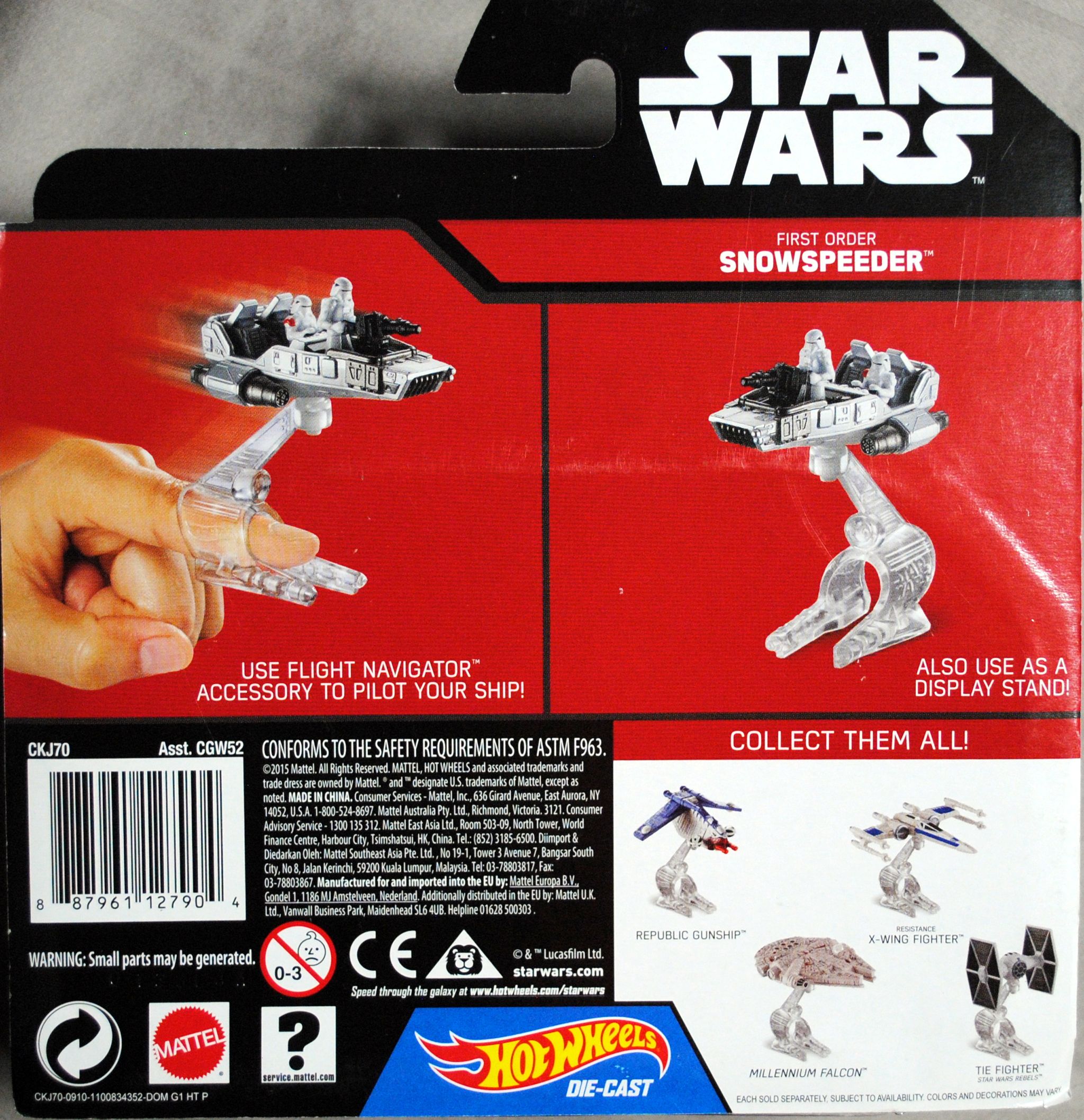 Hot Wheels Star Wars Vehicle First Order Snowspeeder TFA - Hot Wheels by Mattel (Star Wars Hot Wheels) action figure collectible [Barcode 0887961127904] - Main Image 2