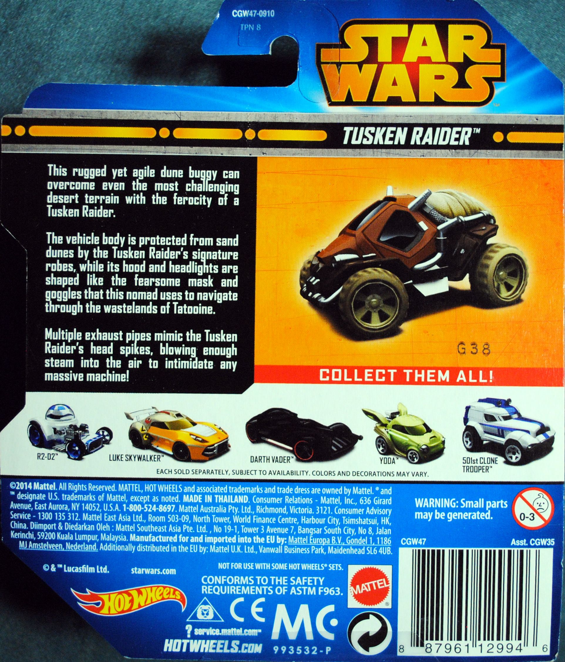 Hot Wheels Star Wars Character Tusken Raider Blue - Hot Wheels from Mattel (Star Wars Hot Wheels) action figure collectible [Barcode 0887961129946] - Main Image 2