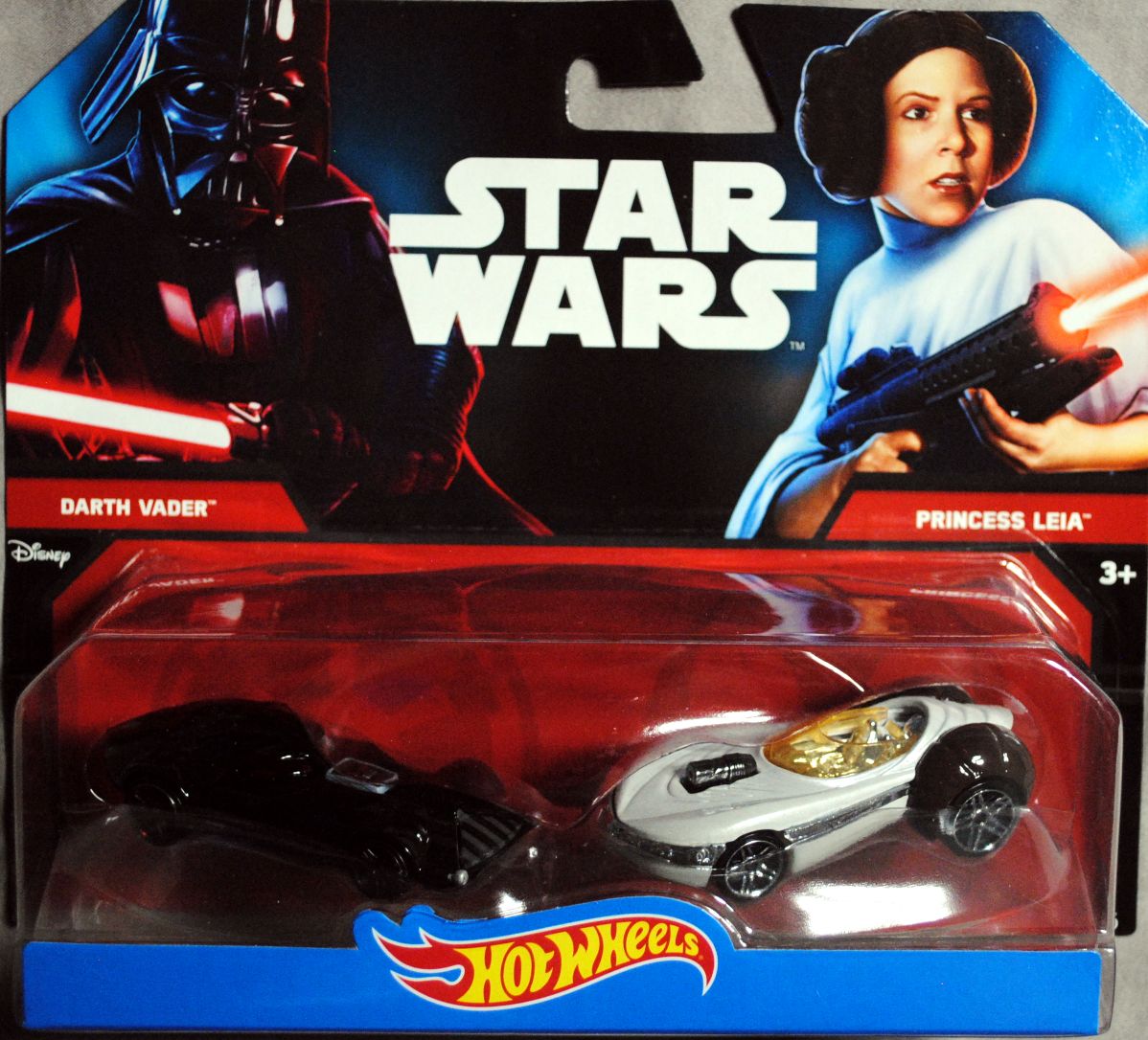 Hot Wheels Star Wars Character two car pack Darth Vader vs Princess Leia TFA - Hot Wheels from Mattel (Star Wars Hot Wheels Cars) action figure collectible [Barcode 0887961130119] - Main Image 2