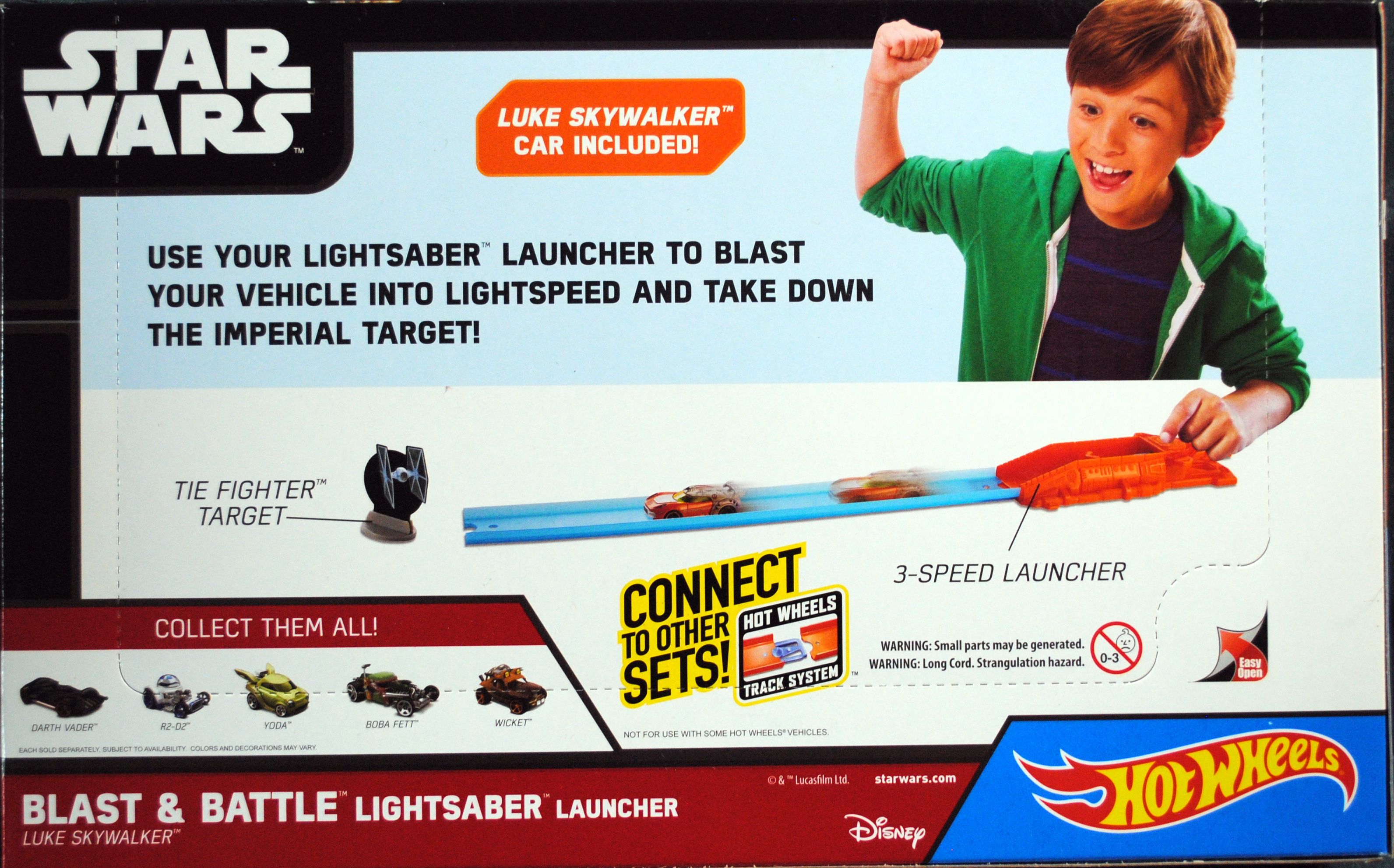 Hot Wheels Star Wars Playset Blast & Battle Lightsaber Launcher Luke Skywalker - Hot Wheels from Mattel (Star Wars Hot Wheels) action figure collectible [Barcode 0887961160284] - Main Image 2