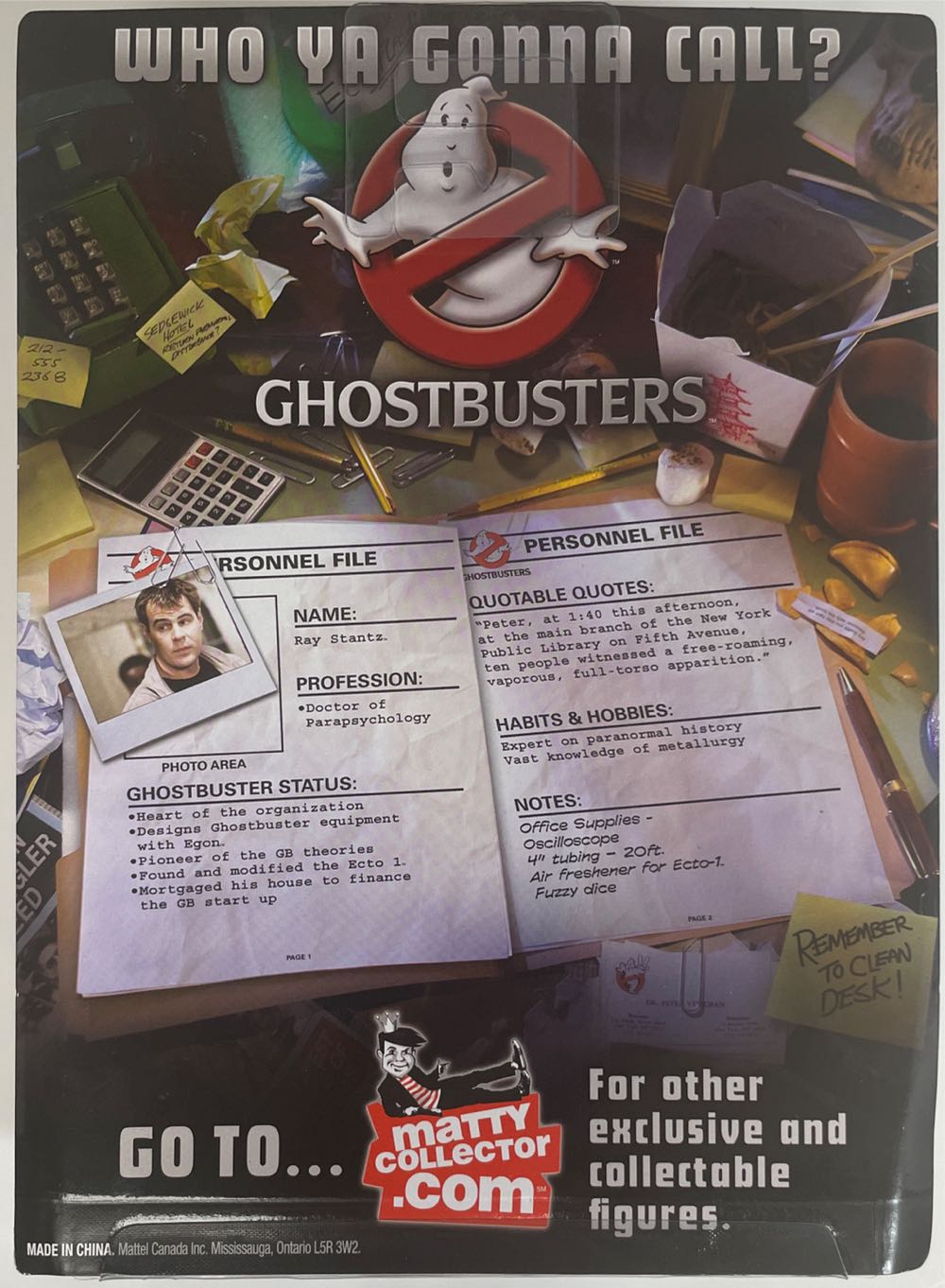 Ray Stantz - Mattel (Ghostbusters) action figure collectible [Barcode 027084798609] - Main Image 4