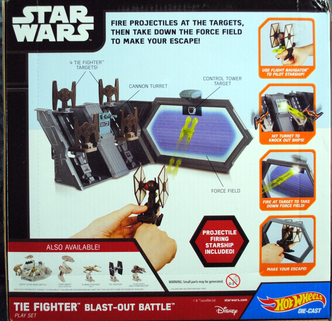 Hot Wheels Star Wars Playset Tie Fighter Blast Out Battle - Hot Wheels from Mattel (Star Wars Hot Wheels) action figure collectible [Barcode 0887961164428] - Main Image 2
