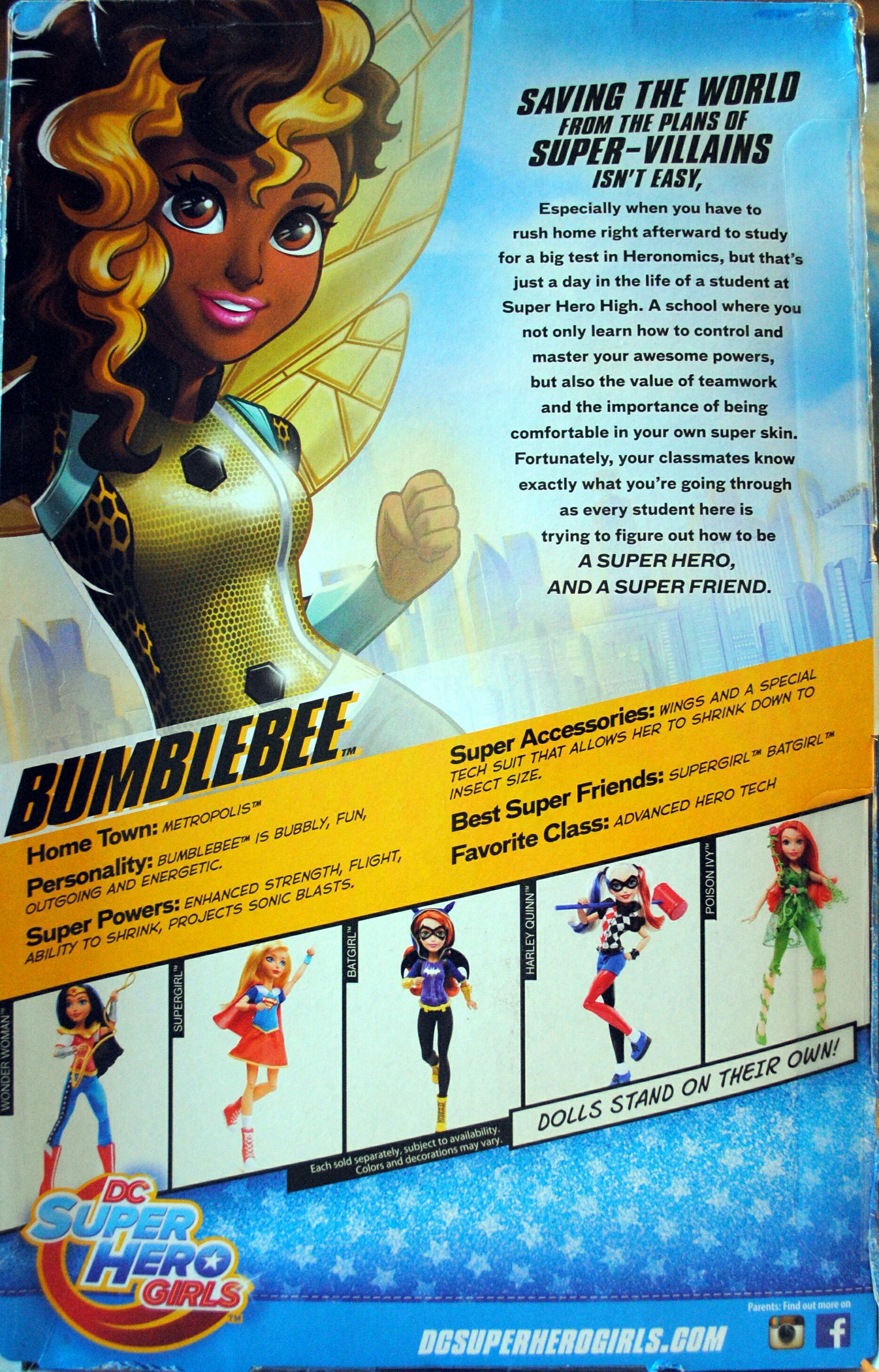DC Super Hero Girls 12 inch Bumble Bee Gold Cape Edition - DC Mattel (DC Super Hero Girls) action figure collectible [Barcode 0887961267358] - Main Image 2