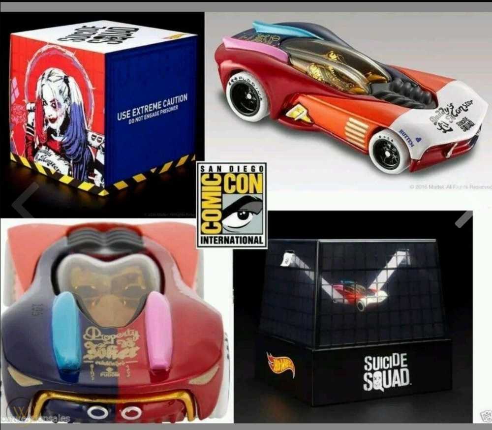 Hot Wheels DC Character Cars Harley Quinn Suicide Squad SDCC 2016 - Hot Wheels from Mattel (DC Suicide Squad Movie) action figure collectible [Barcode 0887961278095] - Main Image 4
