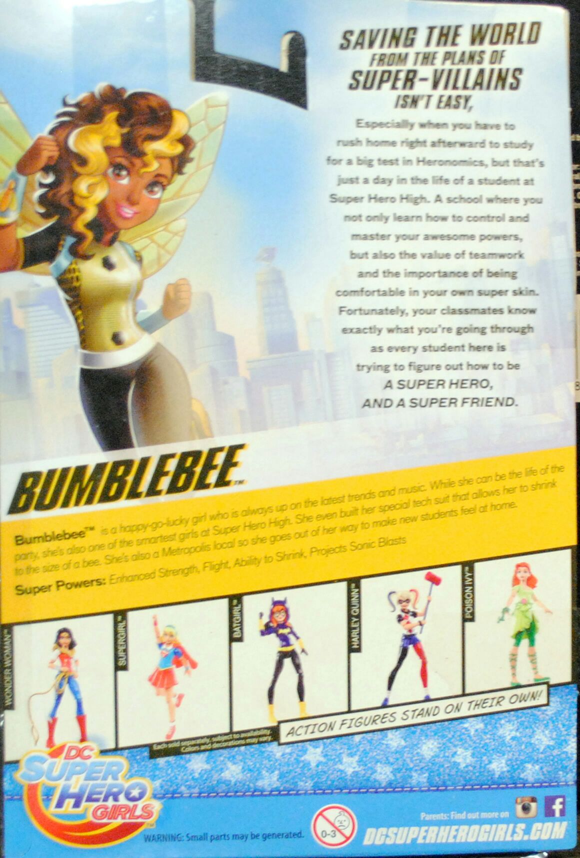 Dc Super Hero Girls 6 inch Bumble Bee Figure - DC Mattel (DC Super Hero Girls) action figure collectible [Barcode 0887961282764] - Main Image 2