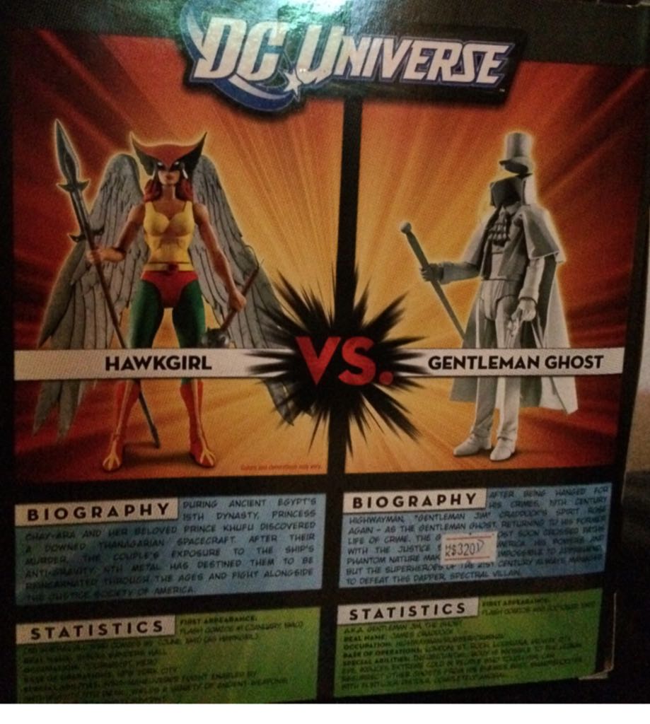 Hawkgirl vs. Gentleman Ghost - Mattel (DC Universe Classics 2-Packs) action figure collectible [Barcode 027084809220] - Main Image 2