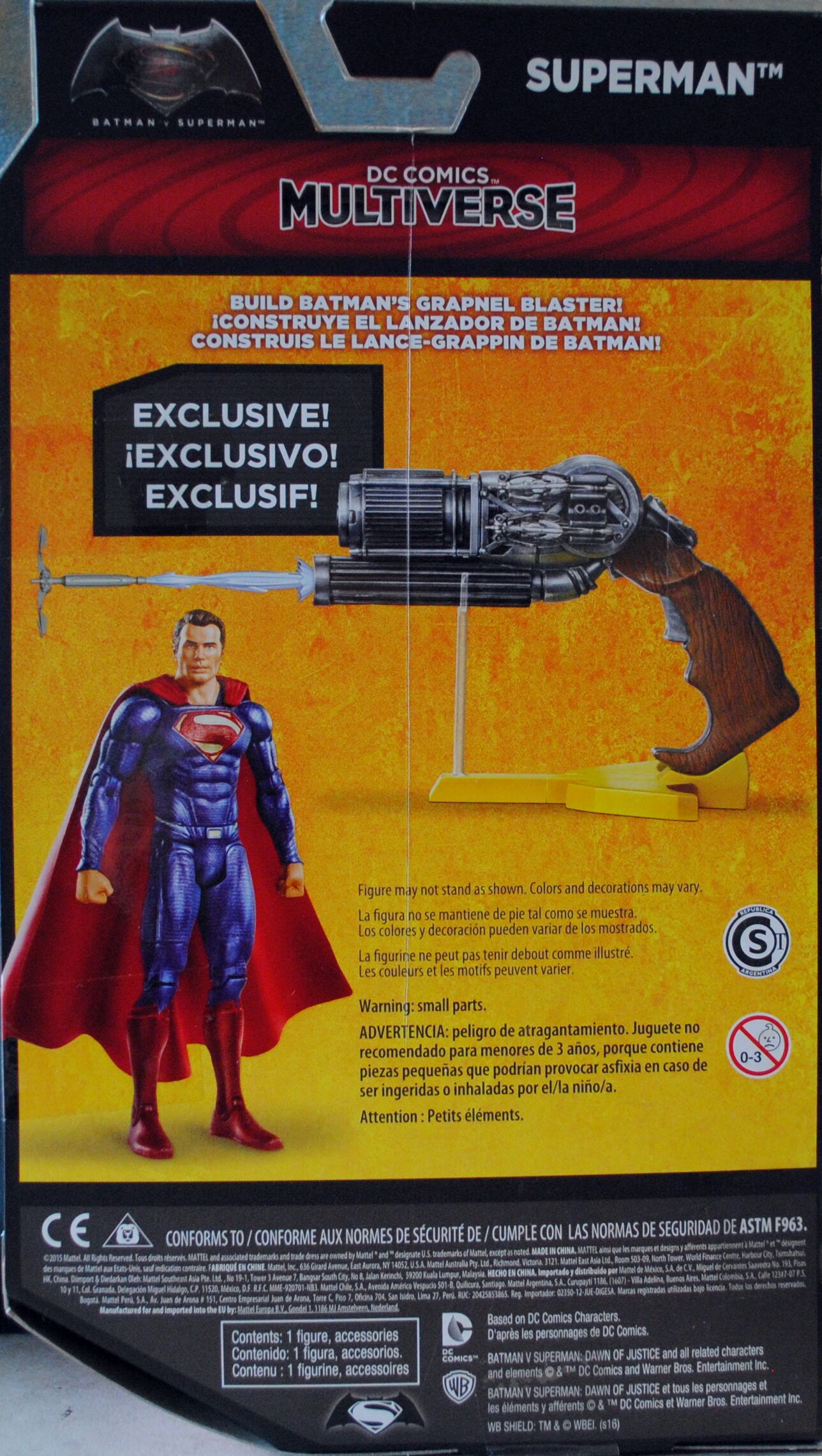 Superman - DC Mattel (Batman V Superman: Dawn Of Justice (2016)) action figure collectible [Barcode 0887961293067] - Main Image 2
