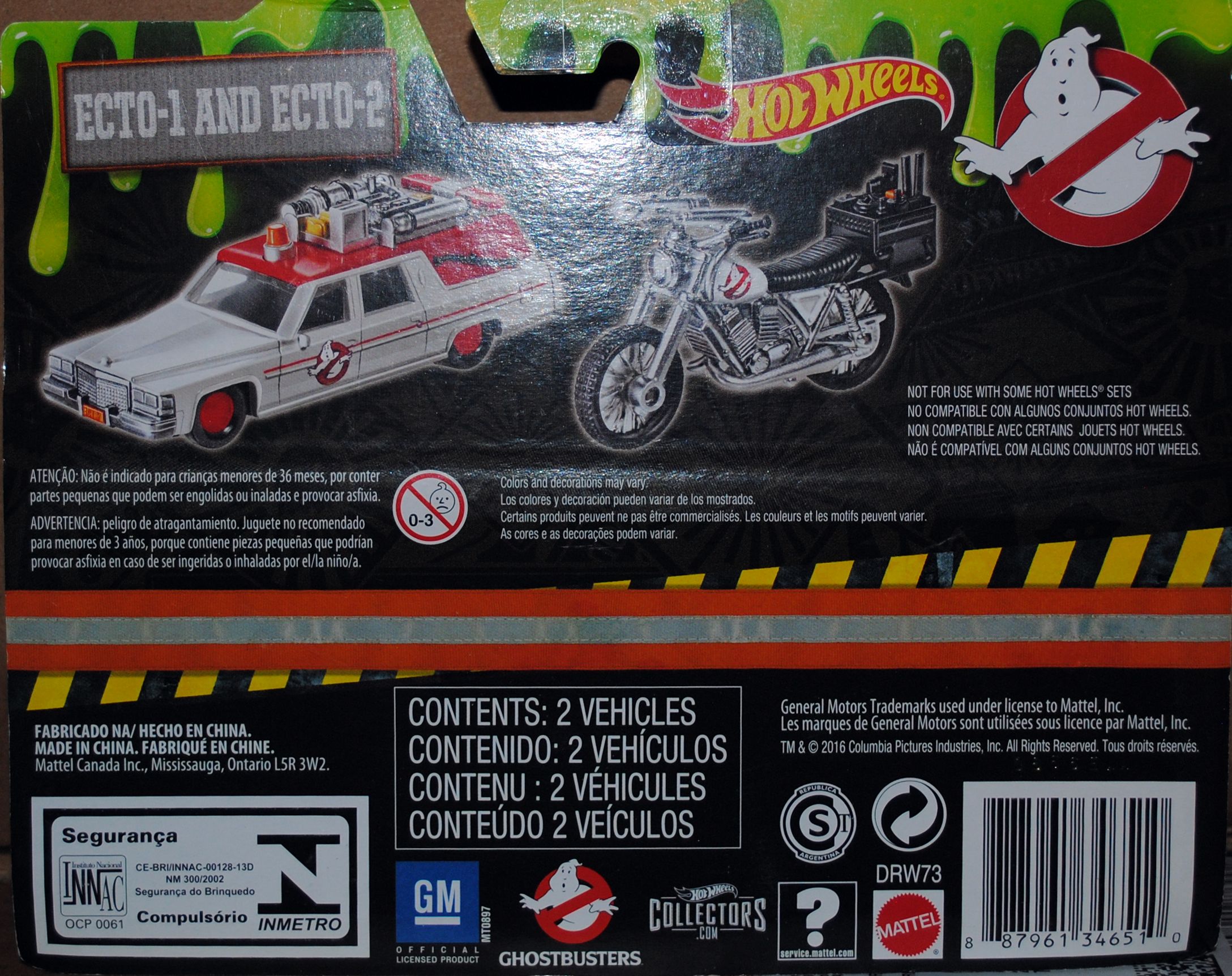 Ghostbusters Hot Wheels Ecto-1 And Ecto-2 Set - Hot Wheels from Mattel (Ghostbusters Hot Wheels) action figure collectible [Barcode 0887961346510] - Main Image 2