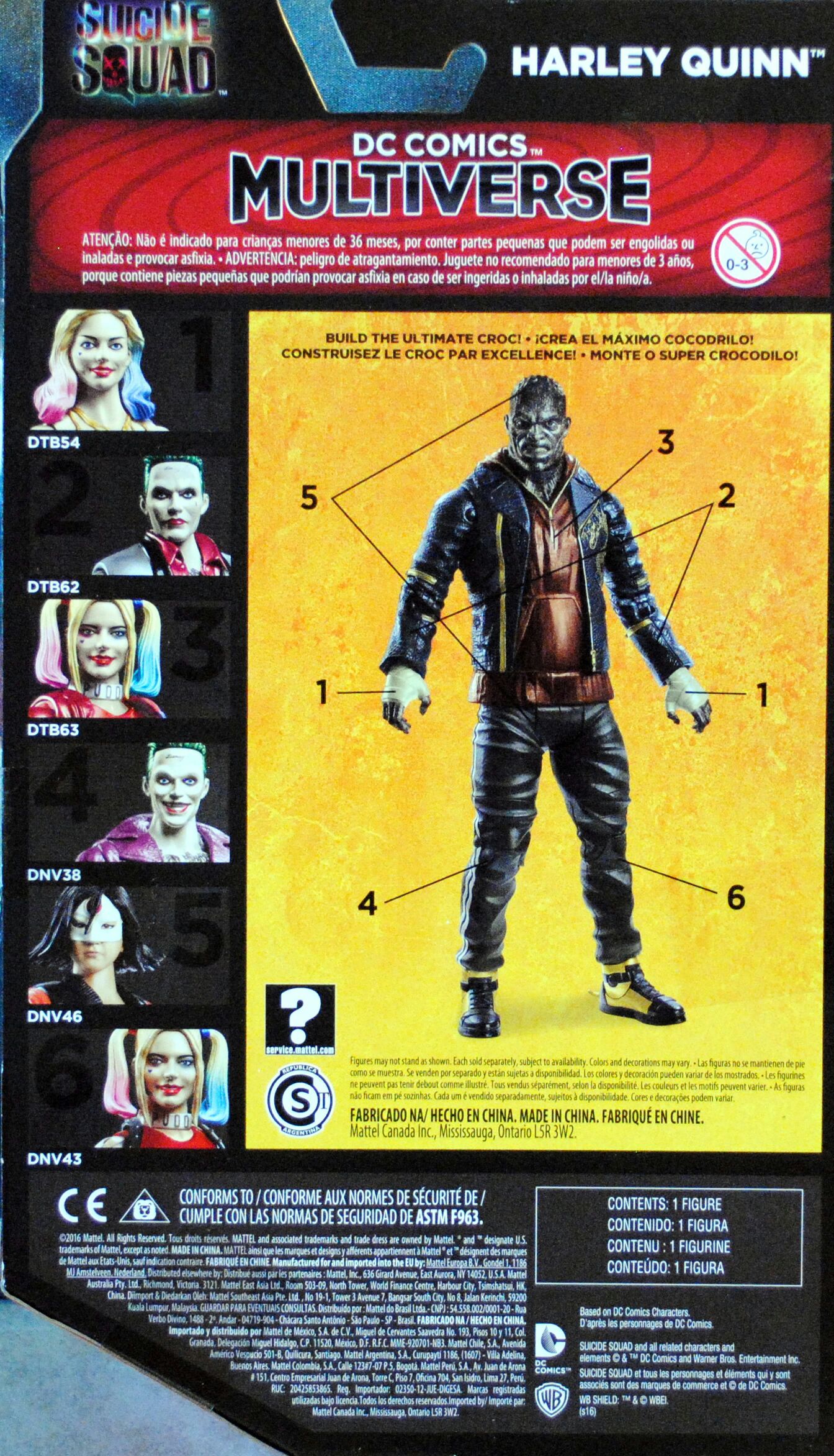 DC Comics Multiverse Suicide Squad Harley Quinn with yellow gown - DC Mattel (DC Suicide Squad Movie) action figure collectible [Barcode 0887961350135] - Main Image 2