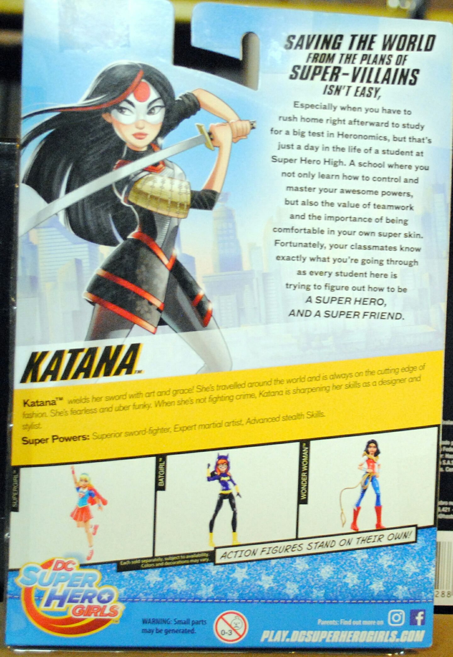 DC Super Hero Girls 6 inch Katana Figure - DC Mattel (DC Super Hero Girls) action figure collectible [Barcode 0887961368666] - Main Image 2