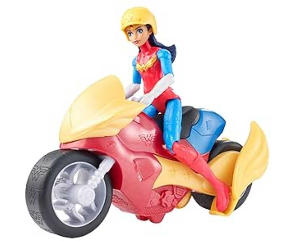 DC Super Hero Girls 4.5 inch Wonder Woman Action Figure With Motorcycle - DC Mattel (DC Super Hero Girls) action figure collectible [Barcode 0887961368819] - Main Image 4
