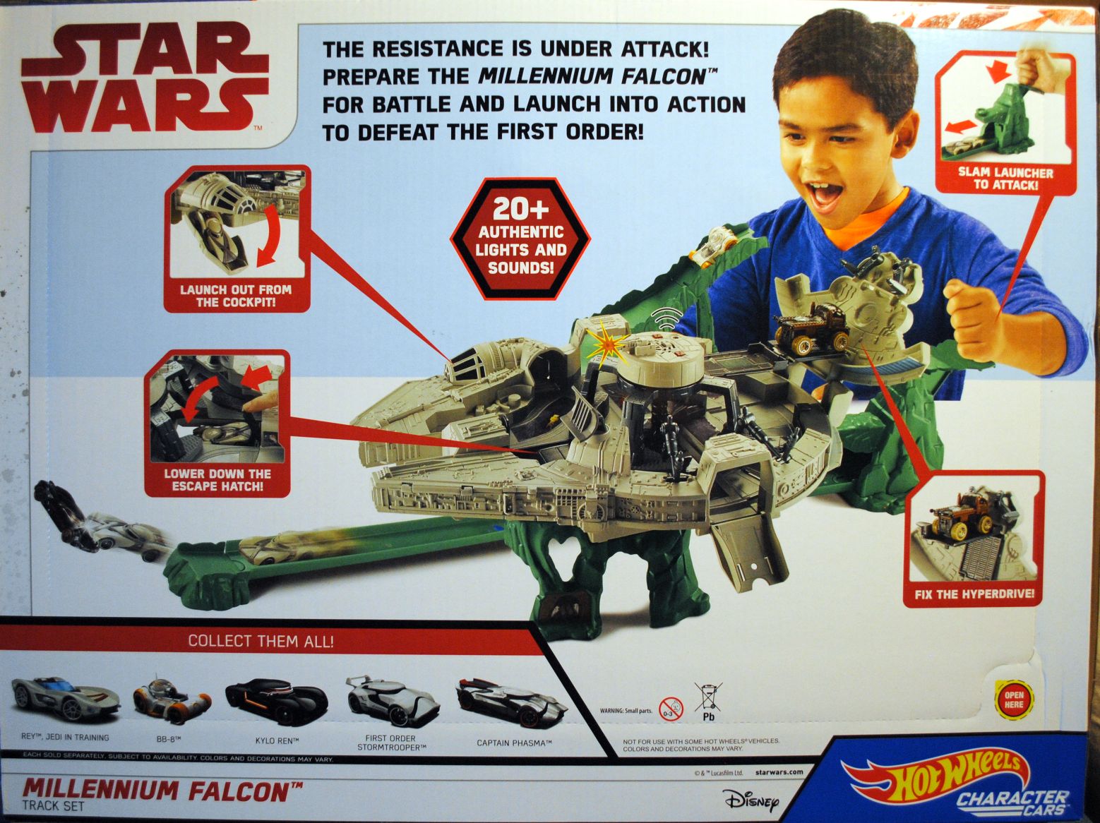 Hot Wheels Star Wars Playset Millennium Falcon on Ahch-To - Hot Wheels by Mattel (Star Wars Hot Wheels) action figure collectible [Barcode 0887961385328] - Main Image 2