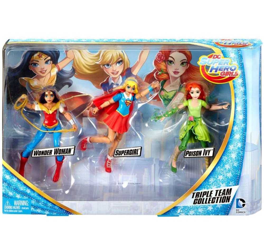 DC Super Hero Girls 6 inch Triple Team Collection Dolls 3 Pack - DC Mattel (DC Super Hero Girls) action figure collectible [Barcode 0887961391800] - Main Image 4