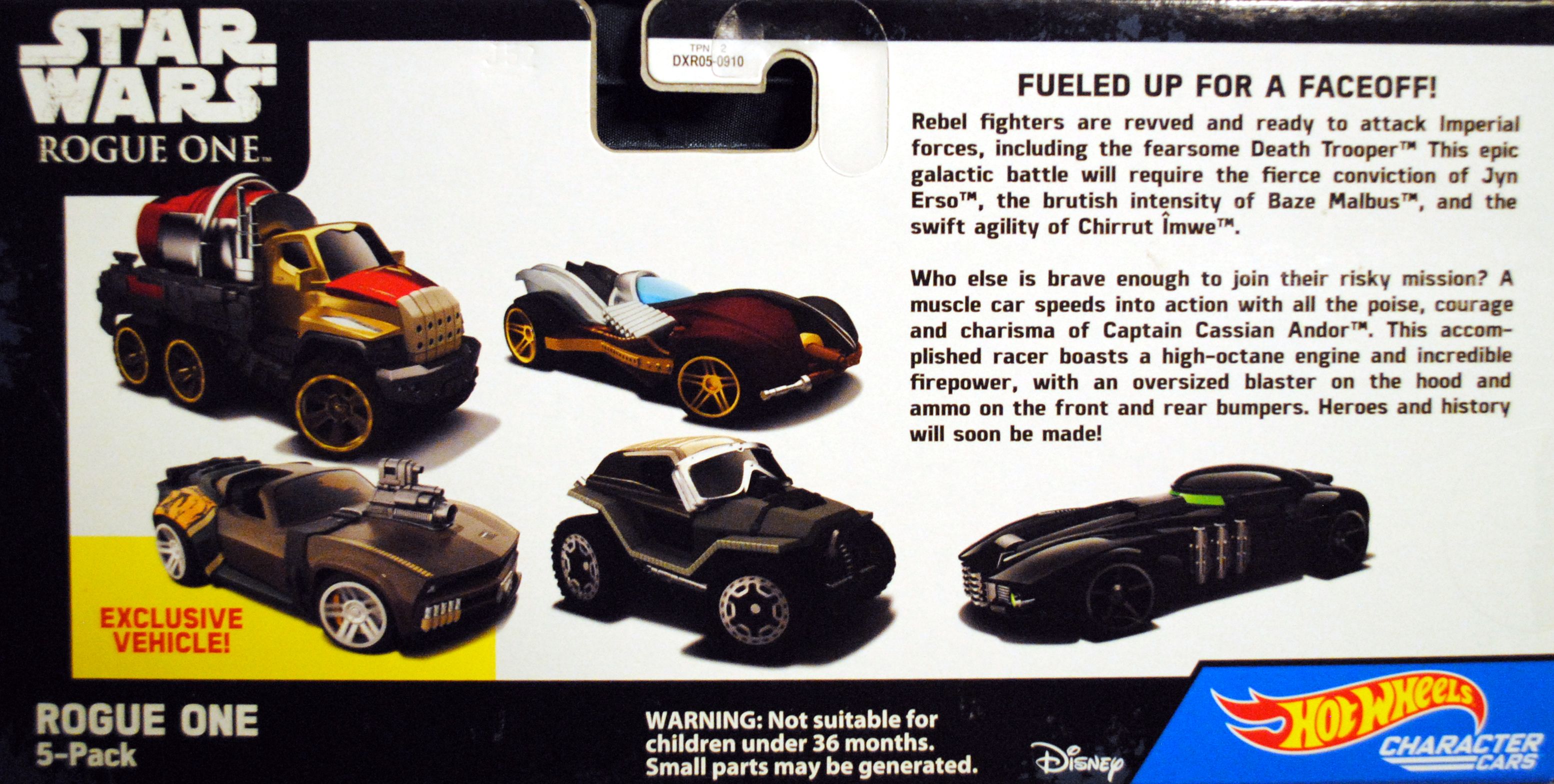 Hot Wheels Star Wars Rogue One 5 pack - Hot Wheels by Mattel (Star Wars Hot Wheels) action figure collectible [Barcode 0887961401004] - Main Image 2