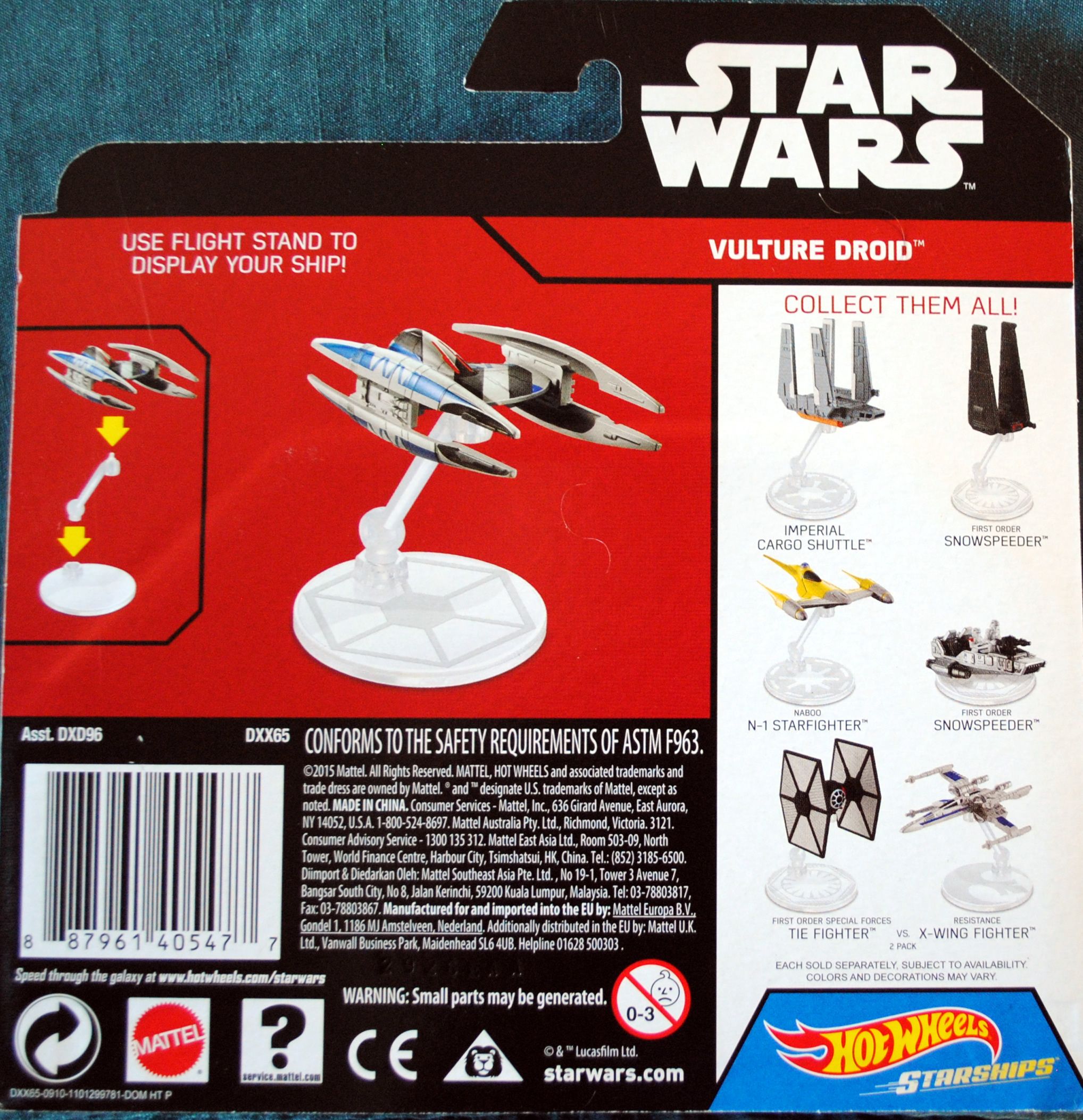 Hot Wheels Star Wars Vehicle Vulture Droid - Hot Wheels from Mattel (Star Wars Hot Wheels) action figure collectible [Barcode 0887961405477] - Main Image 2