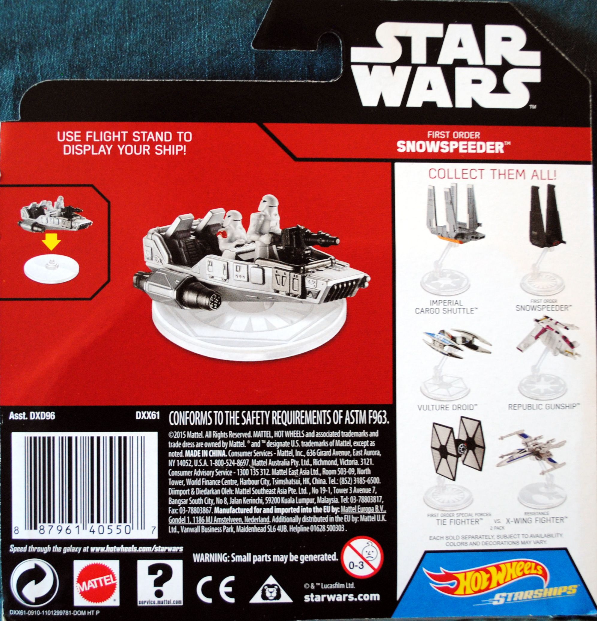 Hot Wheels Star Wars Vehicle First Order Snowspeeder First Order Snowspeeder - Hot Wheels from Mattel (Star Wars Hot Wheels) action figure collectible [Barcode 0887961405507] - Main Image 2