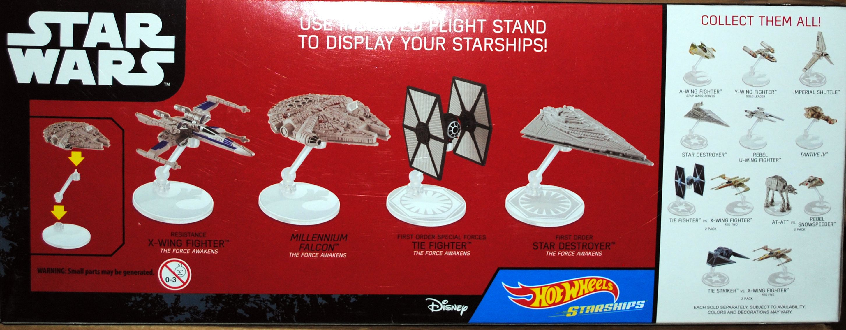 Hot Wheels Star Wars Vehicle 4 pack Hero & Villain Starships - Hot Wheels from Mattel (Star Wars Hot Wheels) action figure collectible [Barcode 0887961415421] - Main Image 2