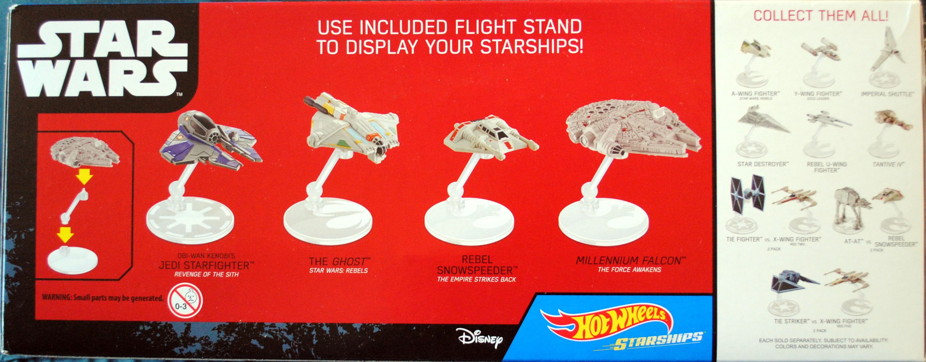 Vehicle 4 Pack: Hero Starships - Hot Wheels (Star Wars Hot Wheels) action figure collectible [Barcode 0887961415438] - Main Image 2