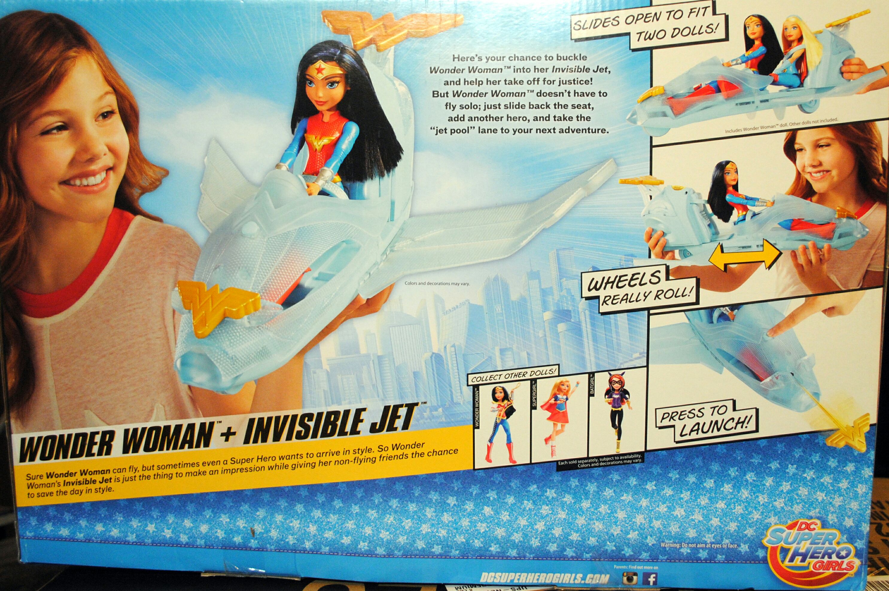 DC Super Hero Girls 12 inch Vehicle Wonder Woman’s Invisible Jet - DC Mattel (DC Super Hero Girls) action figure collectible [Barcode 0887961418064] - Main Image 2